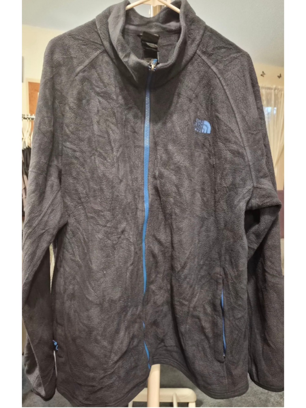 Men's The North Face Fleece Jacket XXL Grey Blue
